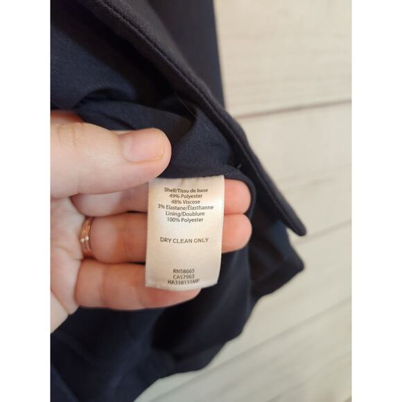 Halogen Women’s Navy Blue One Button Blazer Jacket Office Career Size 10P - Picture 4 of 7